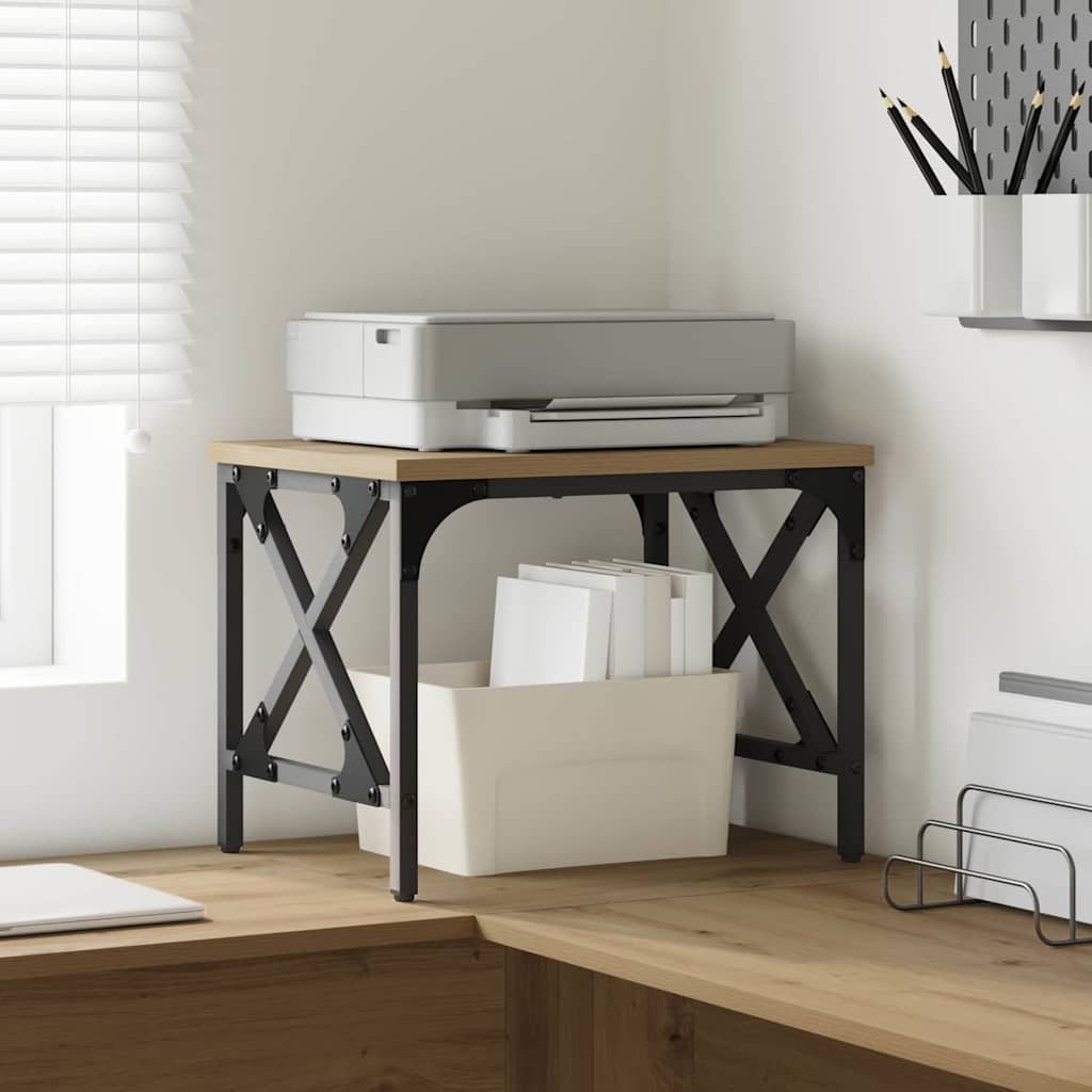 Printerstand Artisan Eiken 40 x 30 x 31 cm Bewerkt hout is nu te koop bij PeponiXL, paradijselijk wonen!