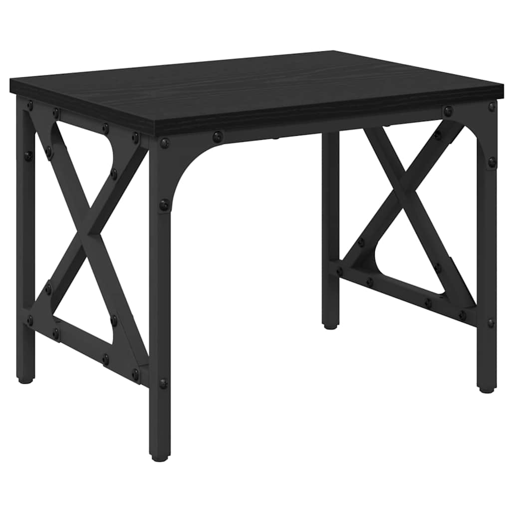 Printerstand Zwart Eiken 40 x 30 x 31 cm Bewerkt hout is nu te koop bij PeponiXL, paradijselijk wonen!