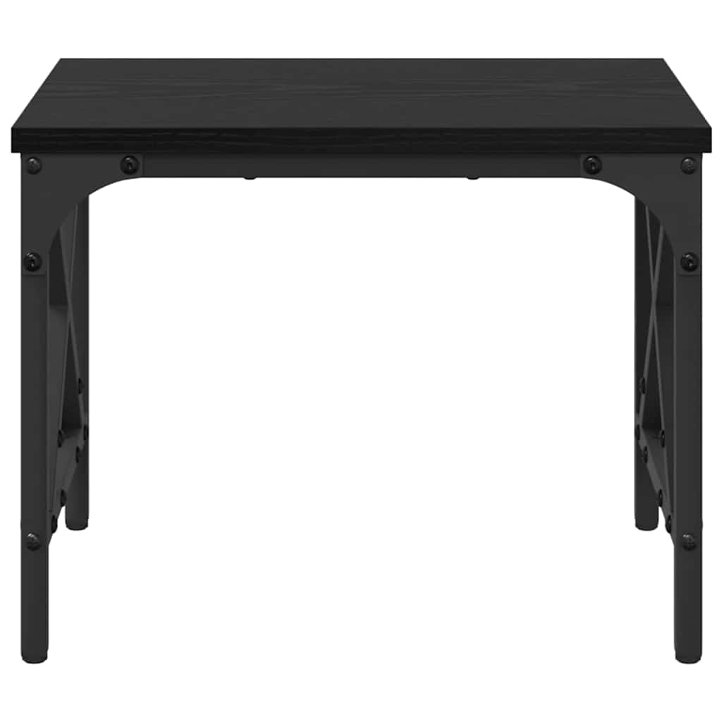 Printerstand Zwart Eiken 40 x 30 x 31 cm Bewerkt hout is nu te koop bij PeponiXL, paradijselijk wonen!