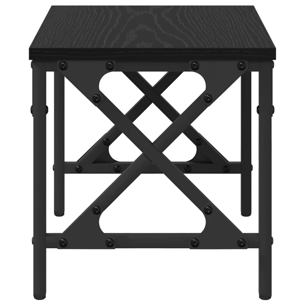 Printerstand Zwart Eiken 40 x 30 x 31 cm Bewerkt hout is nu te koop bij PeponiXL, paradijselijk wonen!