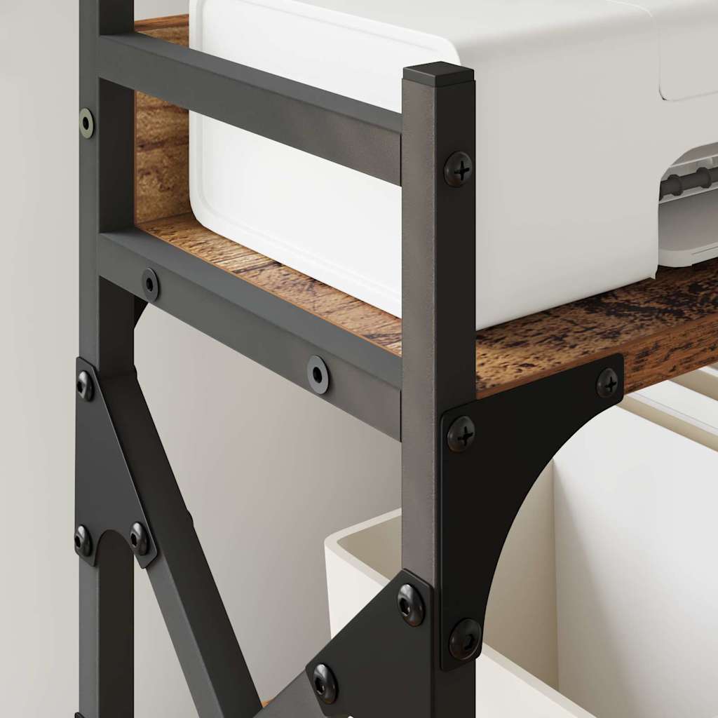 Printerstand Oud Hout 40 x 20 x 40 cm Bewerkt hout is nu te koop bij PeponiXL, paradijselijk wonen!