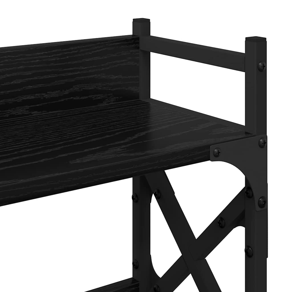 Printerstand Zwart Eiken 40 x 20 x 40 cm Bewerkt hout is nu te koop bij PeponiXL, paradijselijk wonen!