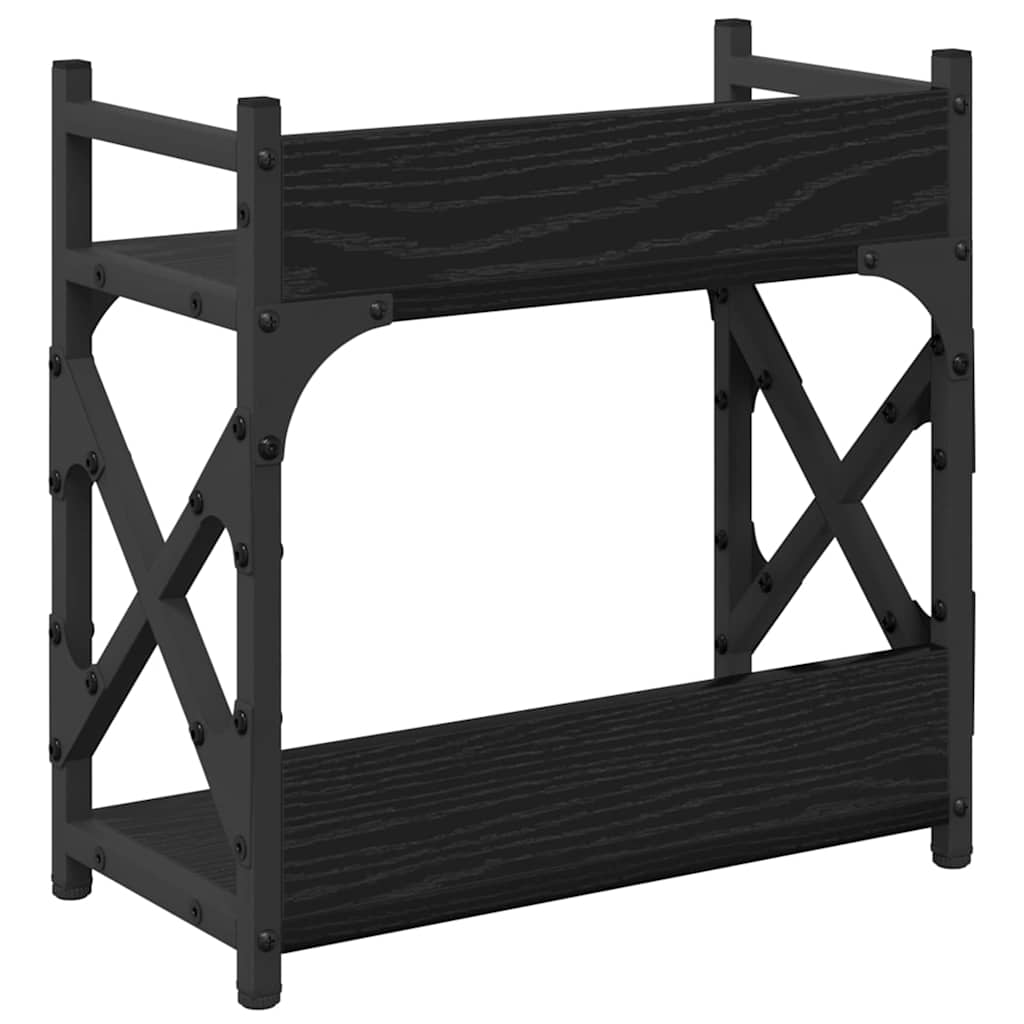Printerstand Zwart Eiken 40 x 20 x 40 cm Bewerkt hout is nu te koop bij PeponiXL, paradijselijk wonen!