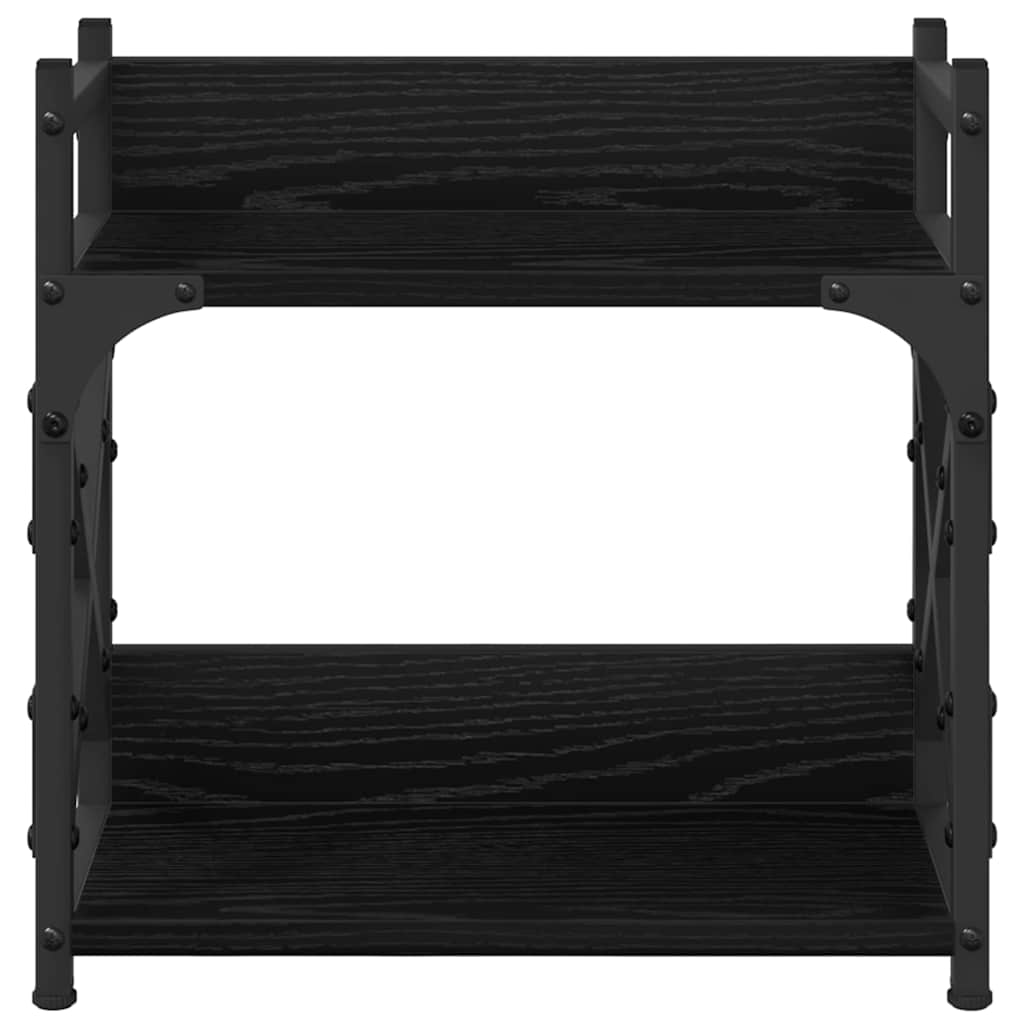 Printerstand Zwart Eiken 40 x 20 x 40 cm Bewerkt hout is nu te koop bij PeponiXL, paradijselijk wonen!