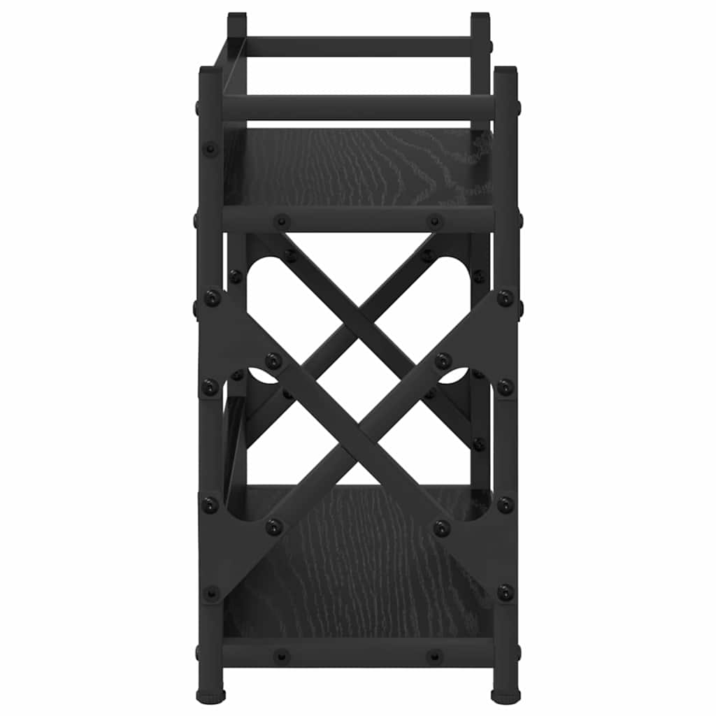 Printerstand Zwart Eiken 40 x 20 x 40 cm Bewerkt hout is nu te koop bij PeponiXL, paradijselijk wonen!