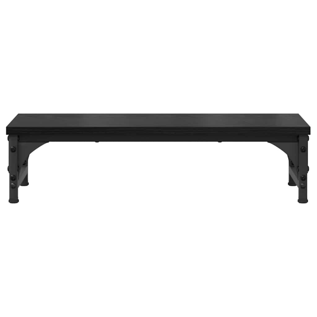 Monitor Stand Zwart Eiken 55 x 23 x 14 cm Bewerkt hout is nu te koop bij PeponiXL, paradijselijk wonen!