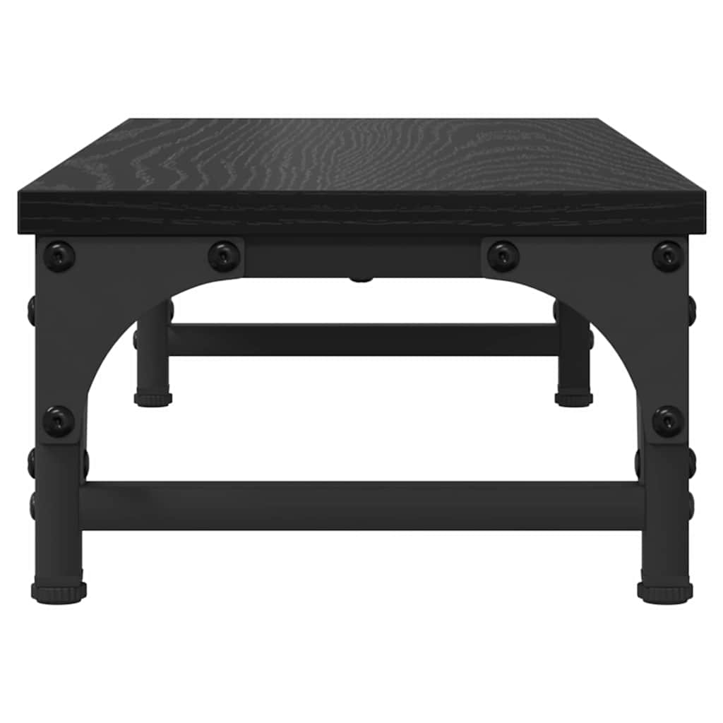 Monitor Stand Zwart Eiken 55 x 23 x 14 cm Bewerkt hout is nu te koop bij PeponiXL, paradijselijk wonen!