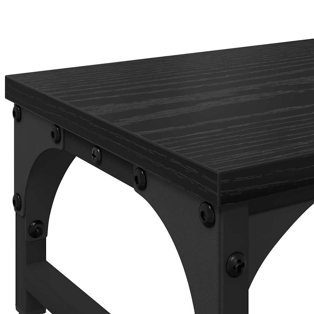 Monitor Stand Zwart Eiken 85 x 23 x 15,5 cm Bewerkt hout is nu te koop bij PeponiXL, paradijselijk wonen!