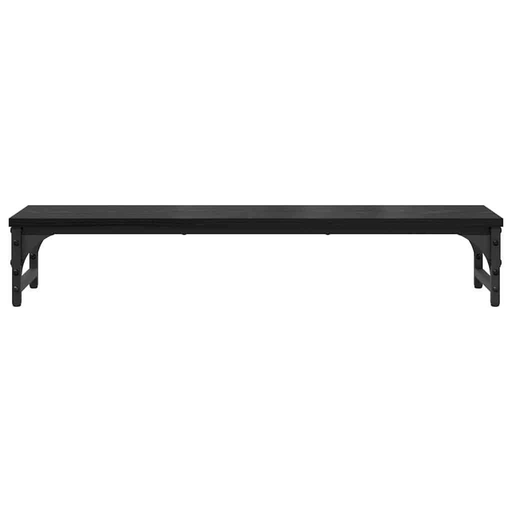 Monitor Stand Zwart Eiken 85 x 23 x 15,5 cm Bewerkt hout is nu te koop bij PeponiXL, paradijselijk wonen!