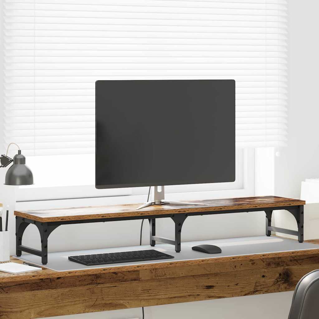 Monitor Stand Oud Hout 105 x 23 x 15,5 cm Bewerkt hout is nu te koop bij PeponiXL, paradijselijk wonen!