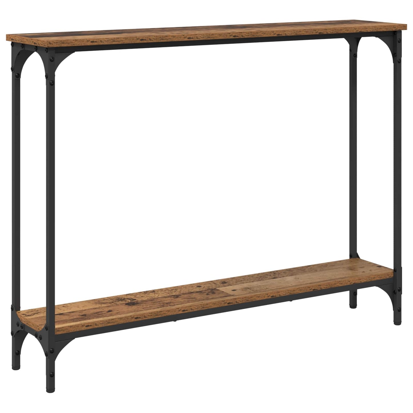 Wandtafel met plank Oud Hout 100 x 22,5 x 75 cm Bewerkt hout is nu te koop bij PeponiXL, paradijselijk wonen!