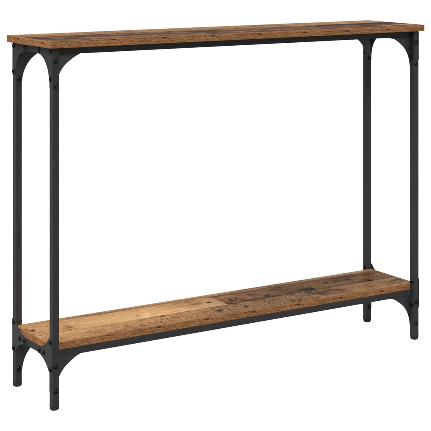 Wandtafel met plank Oud Hout 100 x 22,5 x 75 cm Bewerkt hout is nu te koop bij PeponiXL, paradijselijk wonen!
