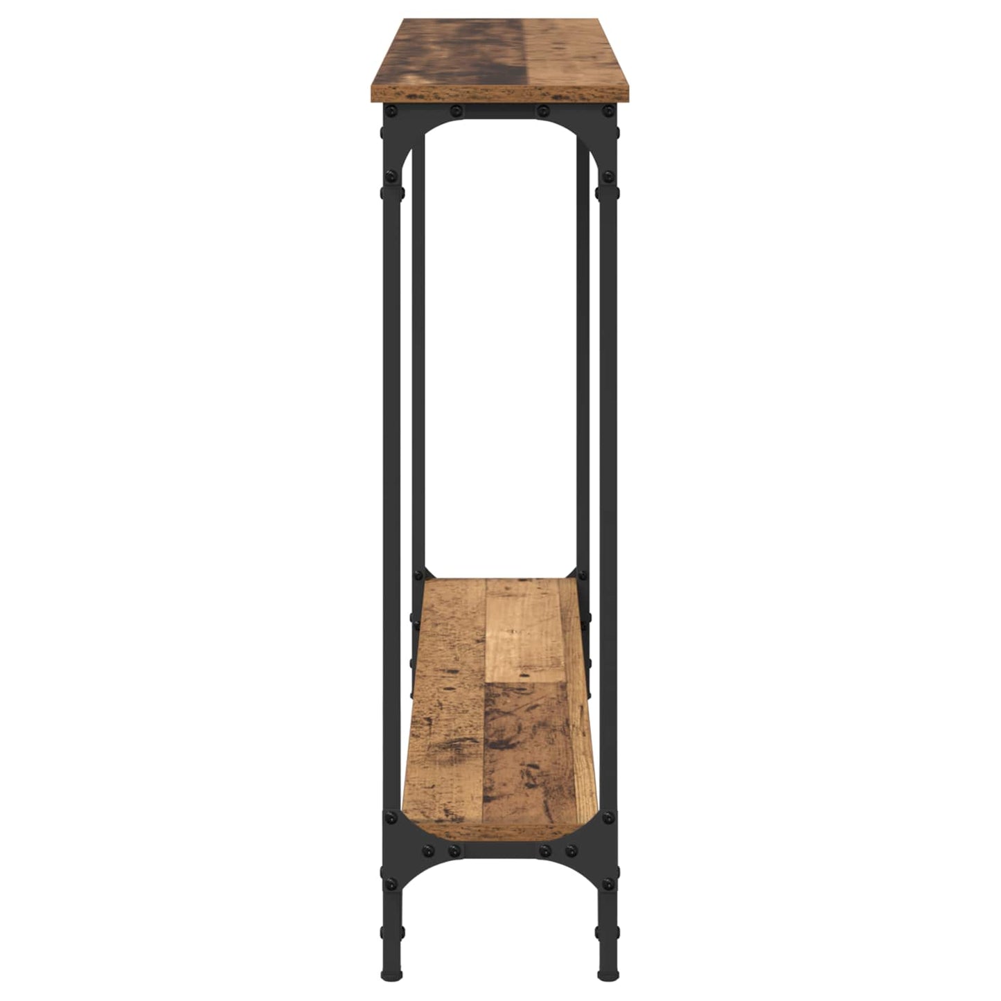 Wandtafel met plank Oud Hout 100 x 22,5 x 75 cm Bewerkt hout is nu te koop bij PeponiXL, paradijselijk wonen!