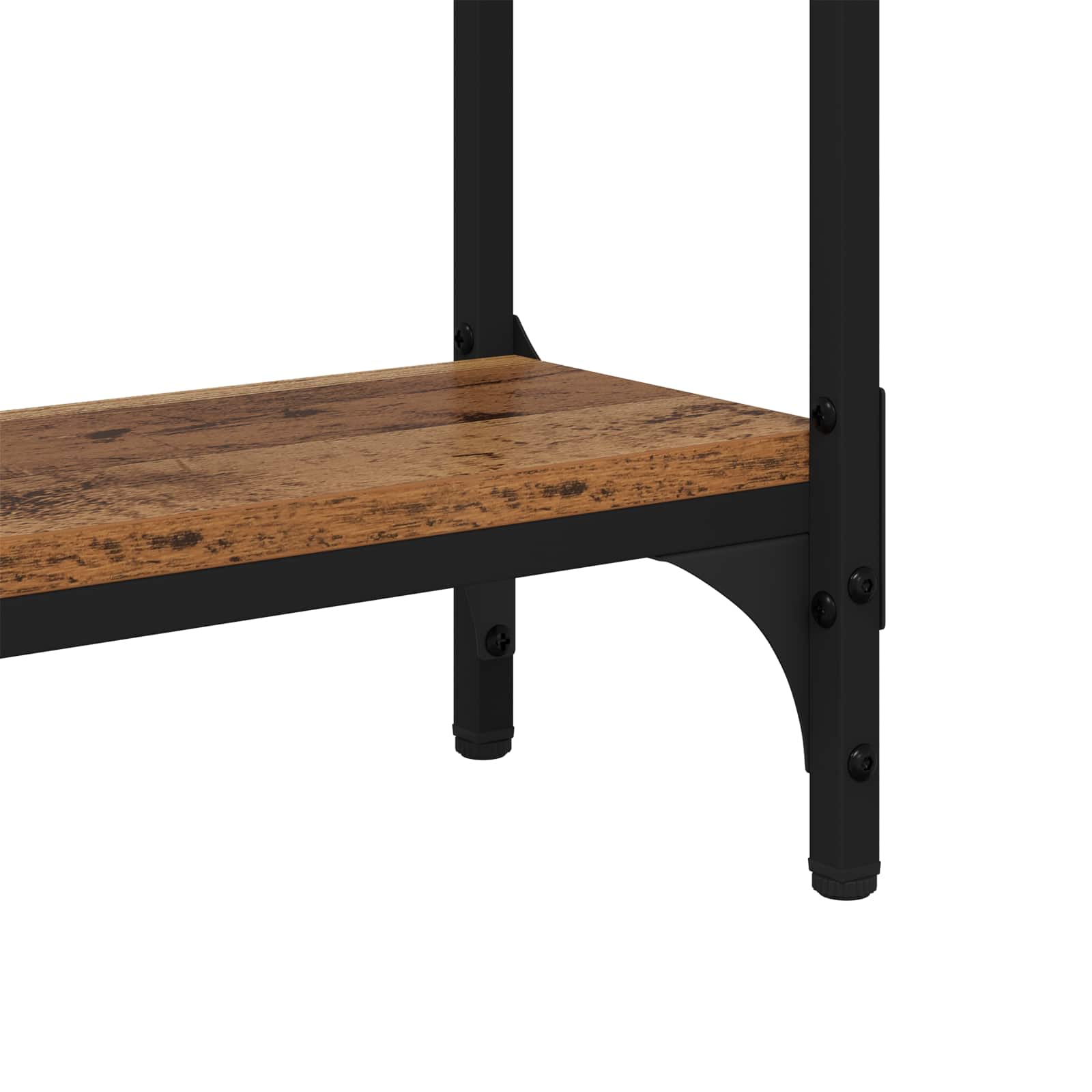 Wandtafel met plank Oud Hout 75 x 22,5 x 75 cm Bewerkt hout is nu te koop bij PeponiXL, paradijselijk wonen!