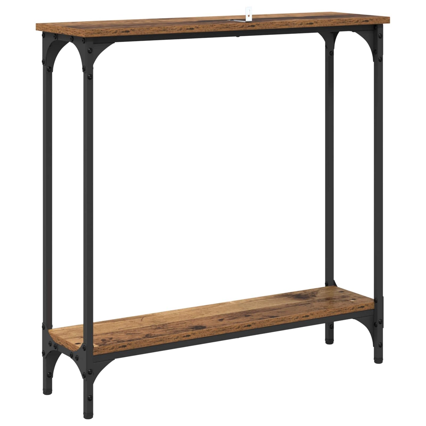 Wandtafel met plank Oud Hout 75 x 22,5 x 75 cm Bewerkt hout is nu te koop bij PeponiXL, paradijselijk wonen!