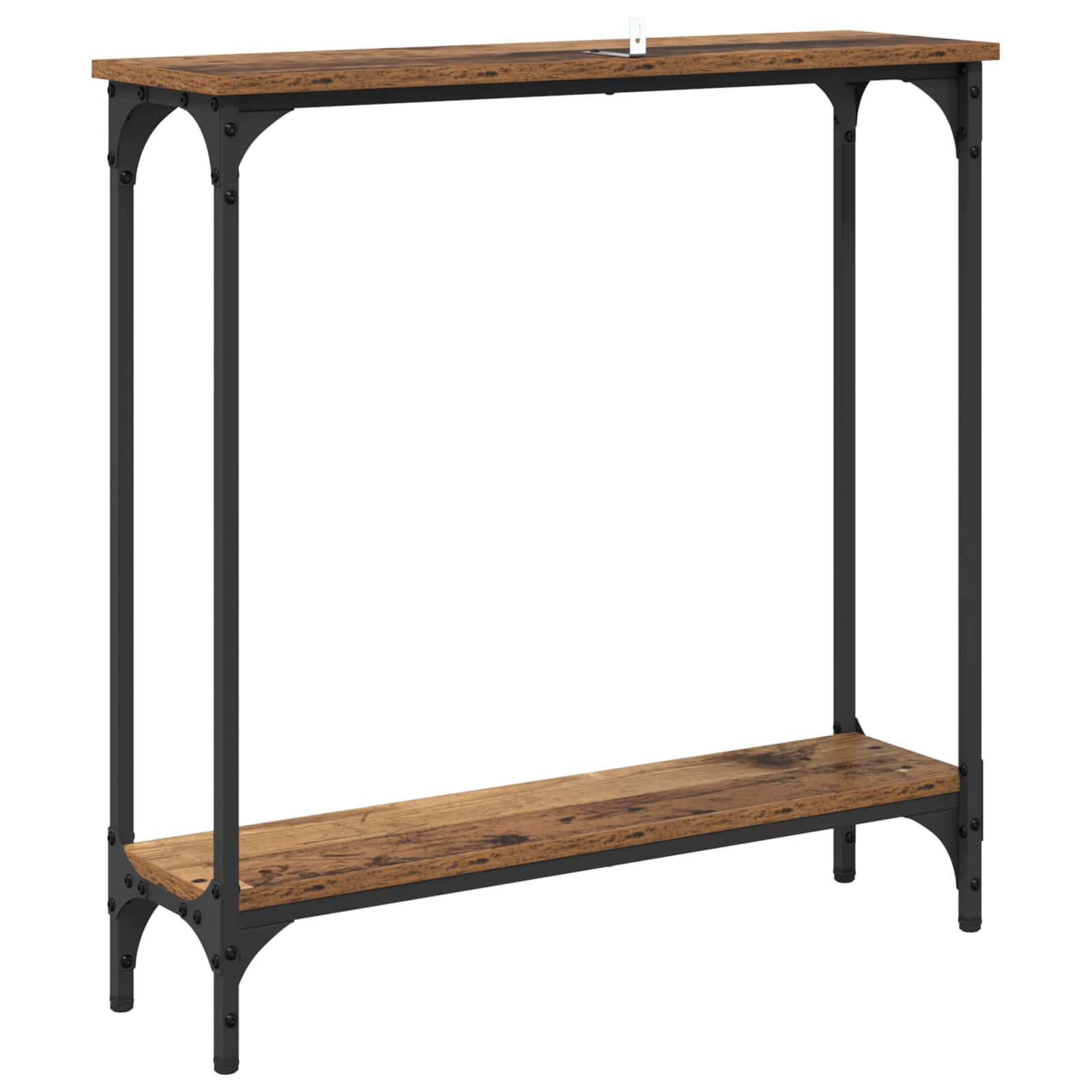 Wandtafel met plank Oud Hout 75 x 22,5 x 75 cm Bewerkt hout is nu te koop bij PeponiXL, paradijselijk wonen!