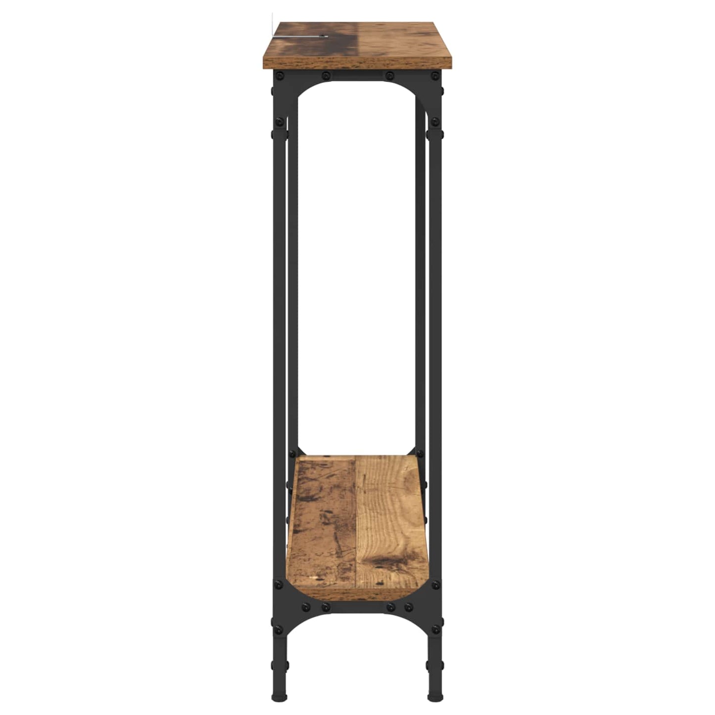 Wandtafel met plank Oud Hout 75 x 22,5 x 75 cm Bewerkt hout is nu te koop bij PeponiXL, paradijselijk wonen!
