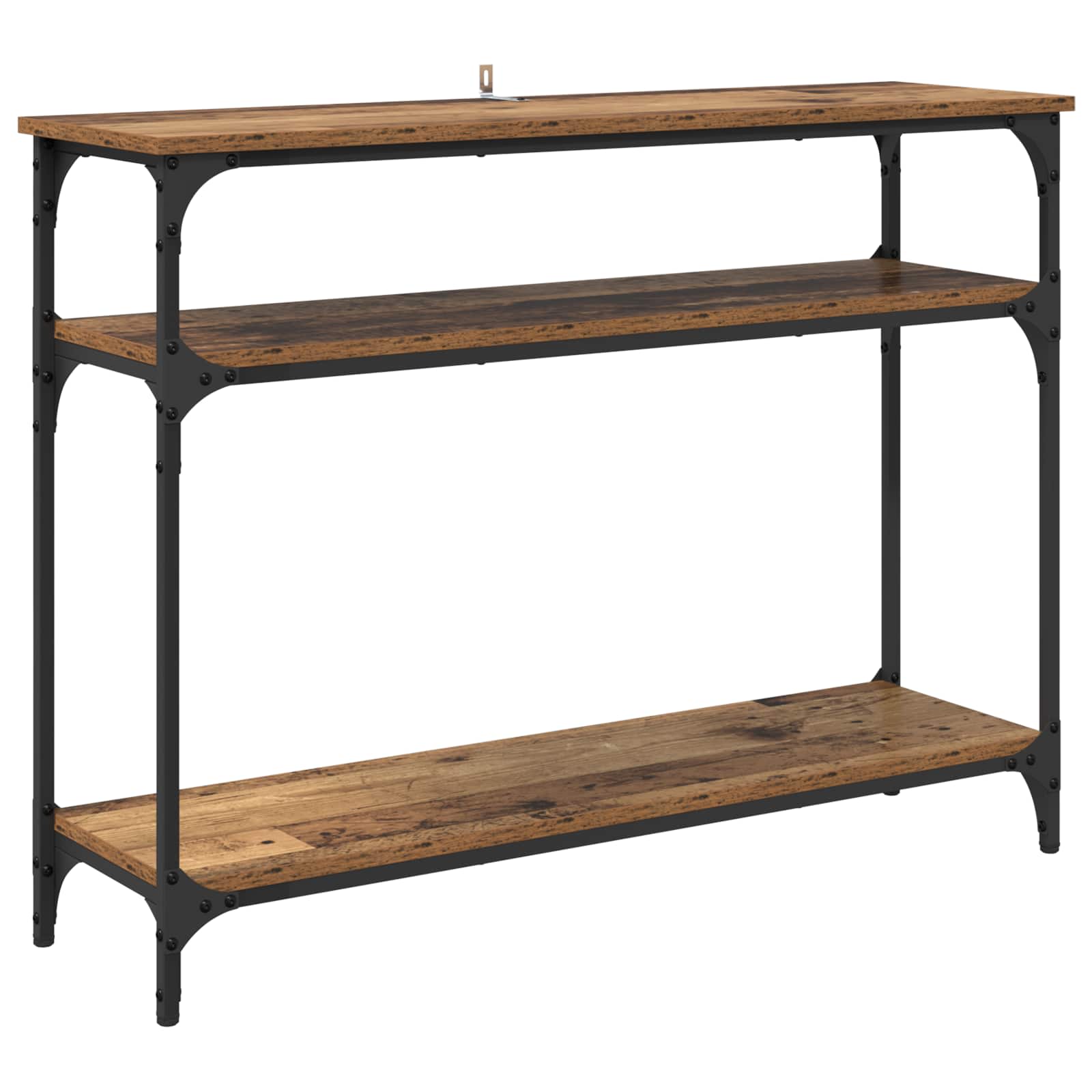 Wandtafel met plank Oud Hout 100 x 29 x 75 cm Bewerkt hout is nu te koop bij PeponiXL, paradijselijk wonen!