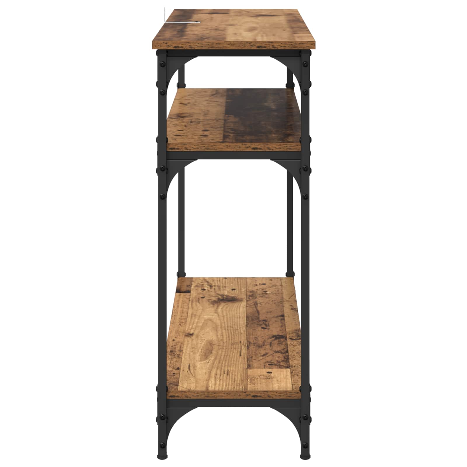 Wandtafel met plank Oud Hout 100 x 29 x 75 cm Bewerkt hout is nu te koop bij PeponiXL, paradijselijk wonen!