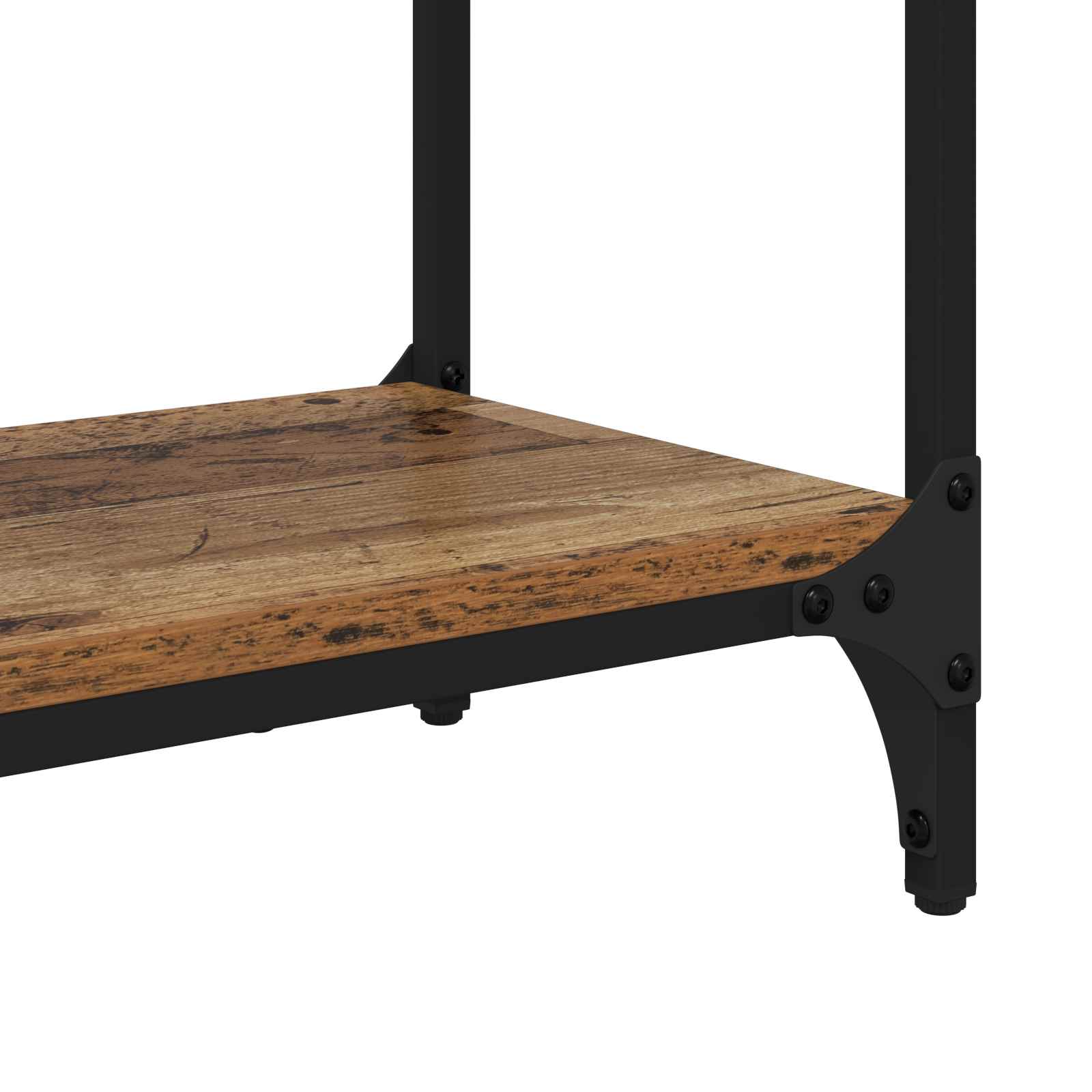 Wandtafel met plank Oud Hout 75 x 29 x 75 cm Bewerkt hout is nu te koop bij PeponiXL, paradijselijk wonen!