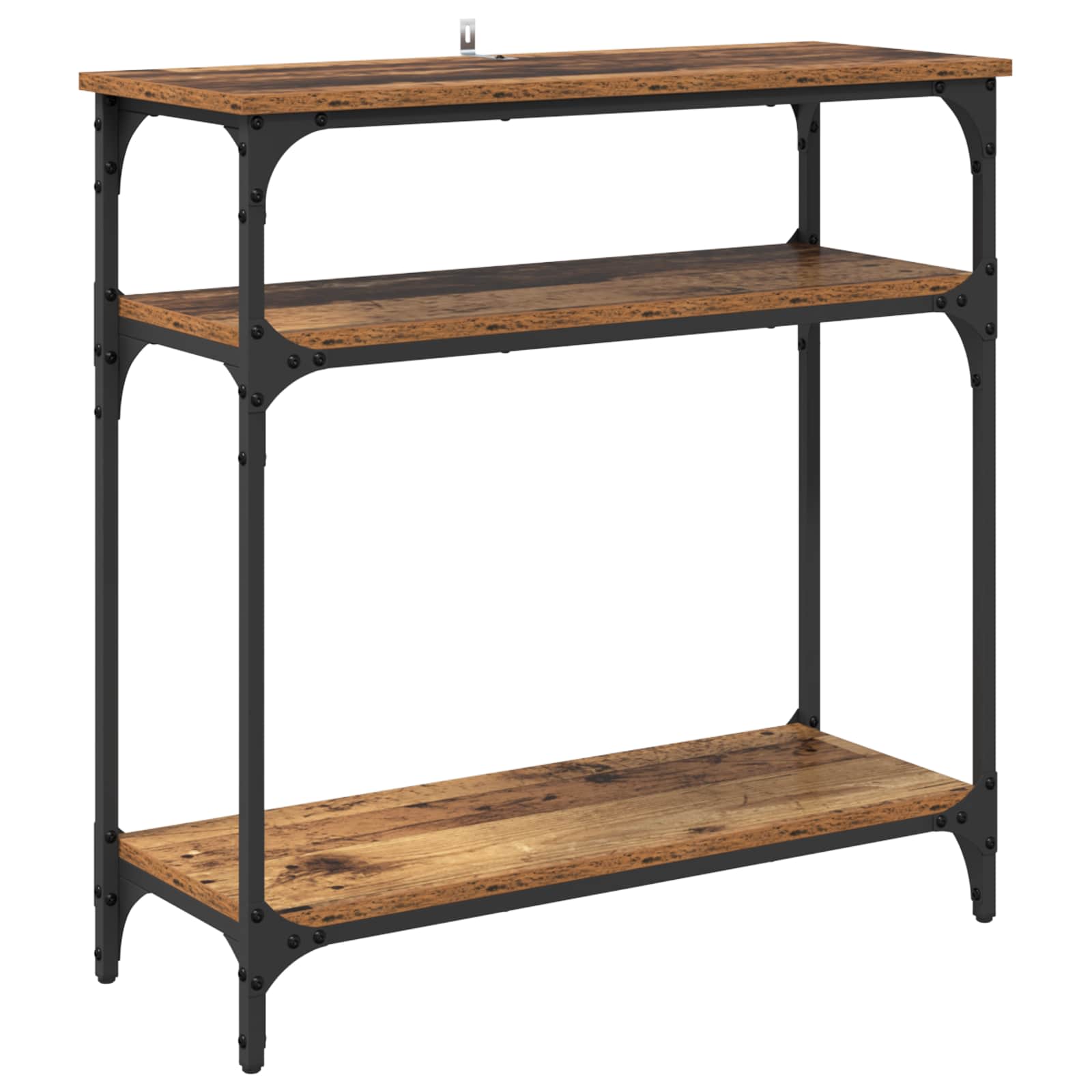 Wandtafel met plank Oud Hout 75 x 29 x 75 cm Bewerkt hout is nu te koop bij PeponiXL, paradijselijk wonen!
