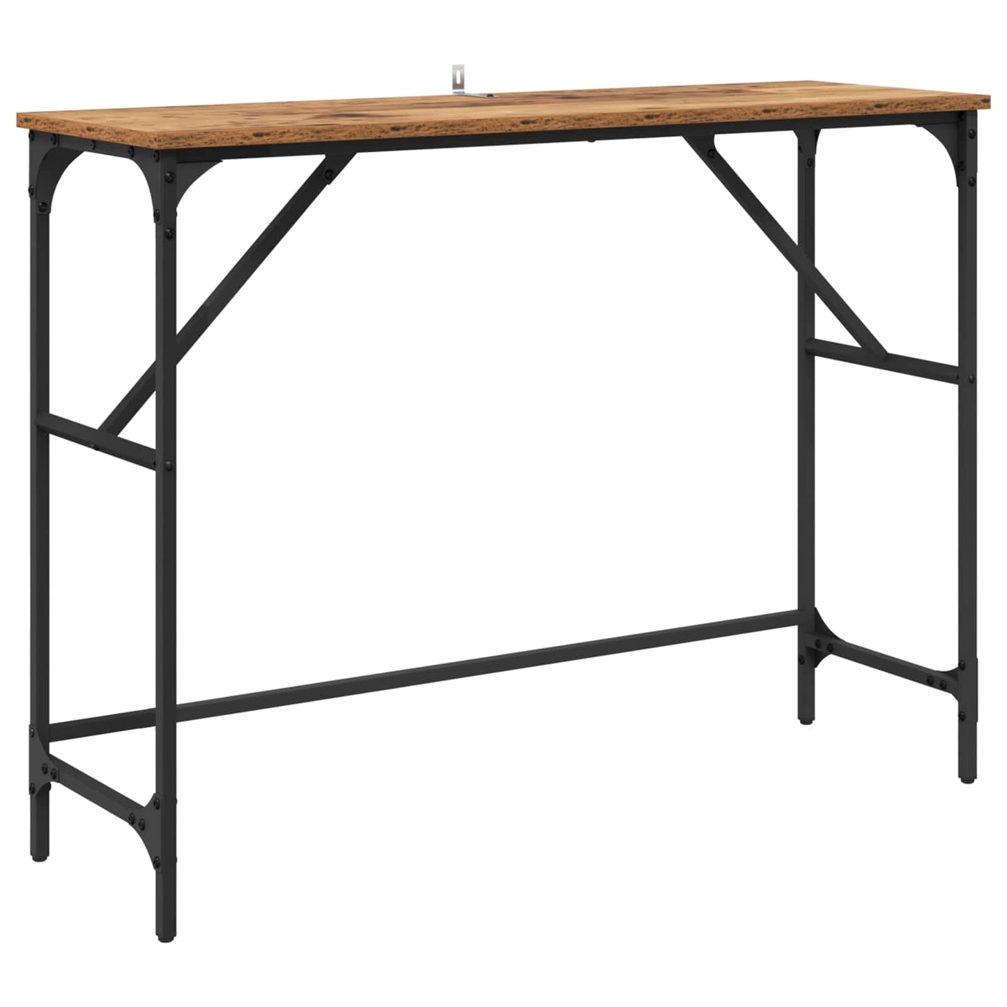 Wandtafel Oudhout 100 x 32 x 75 cm Bewerkt hout is nu te koop bij PeponiXL, paradijselijk wonen!