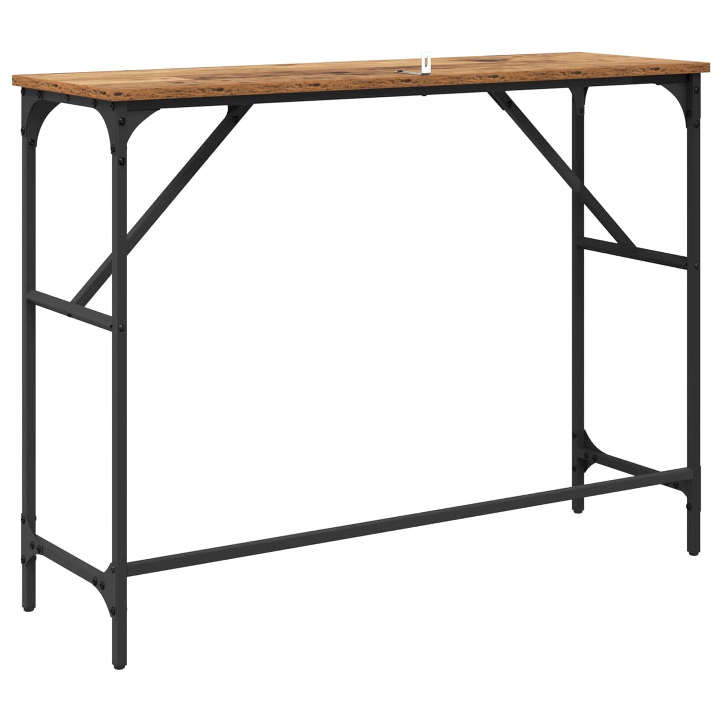 Wandtafel Oudhout 100 x 32 x 75 cm Bewerkt hout is nu te koop bij PeponiXL, paradijselijk wonen!