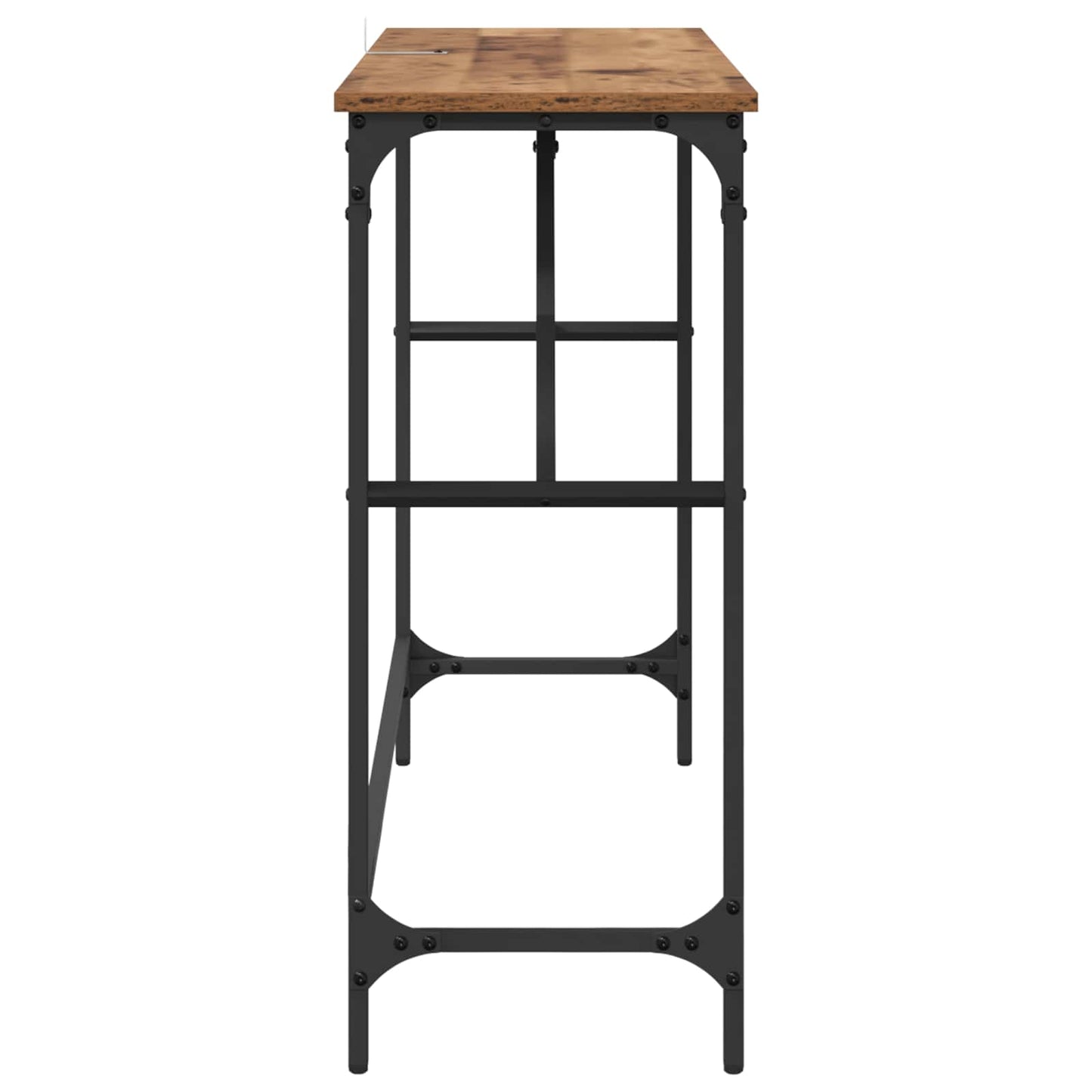 Wandtafel Oudhout 100 x 32 x 75 cm Bewerkt hout is nu te koop bij PeponiXL, paradijselijk wonen!