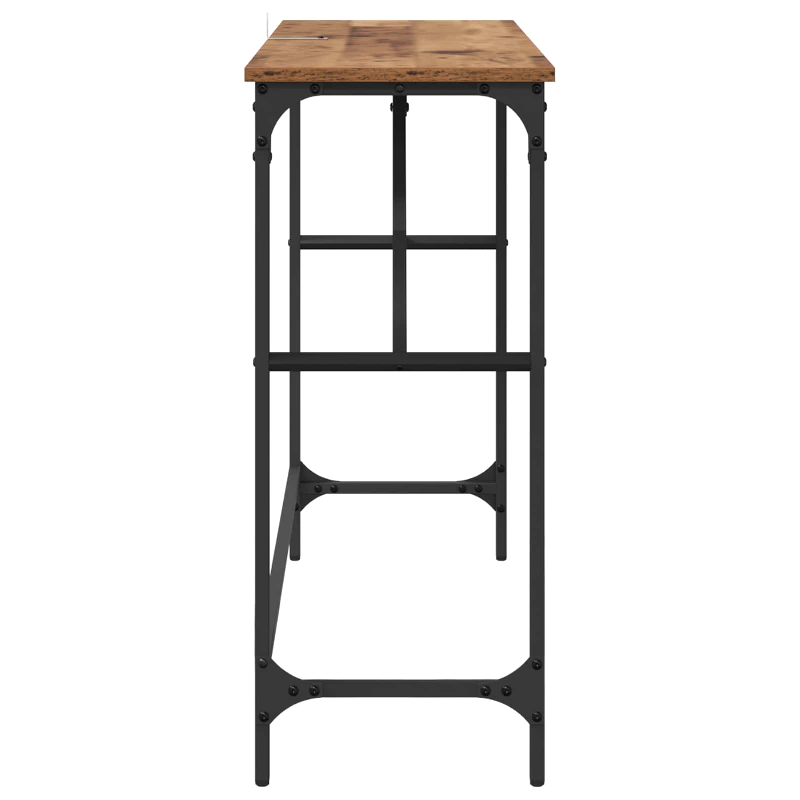 Wandtafel Oudhout 100 x 32 x 75 cm Bewerkt hout is nu te koop bij PeponiXL, paradijselijk wonen!