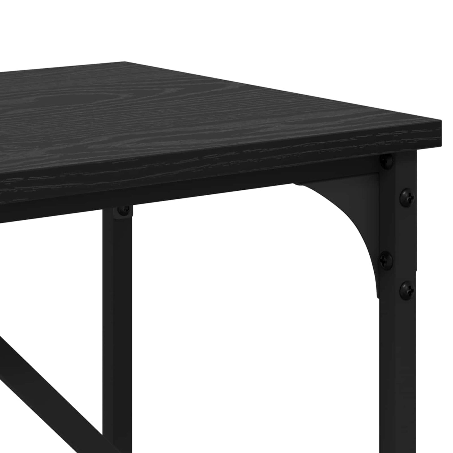 Wandtafel Zwart Eiken 100 x 32 x 75 cm Bewerkt hout is nu te koop bij PeponiXL, paradijselijk wonen!