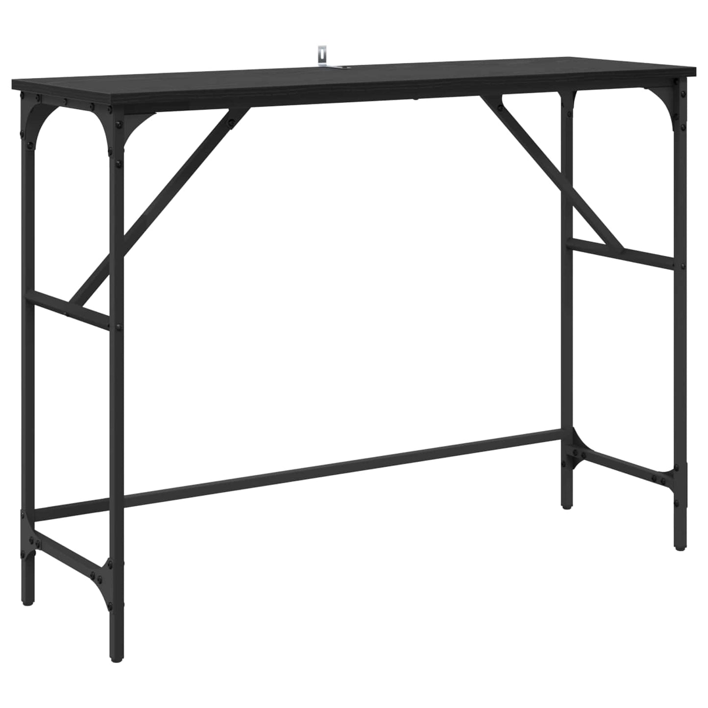Wandtafel Zwart Eiken 100 x 32 x 75 cm Bewerkt hout is nu te koop bij PeponiXL, paradijselijk wonen!