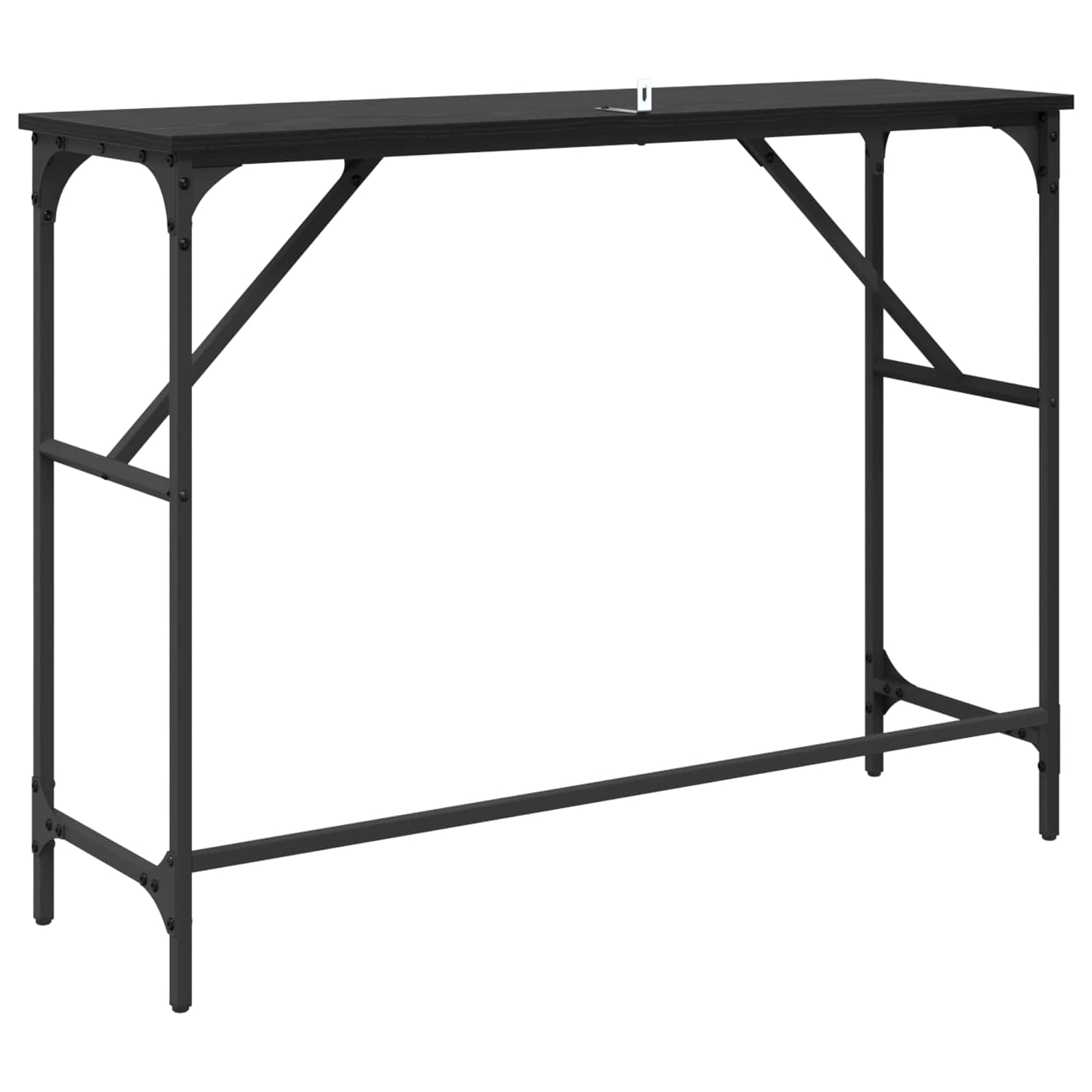 Wandtafel Zwart Eiken 100 x 32 x 75 cm Bewerkt hout is nu te koop bij PeponiXL, paradijselijk wonen!