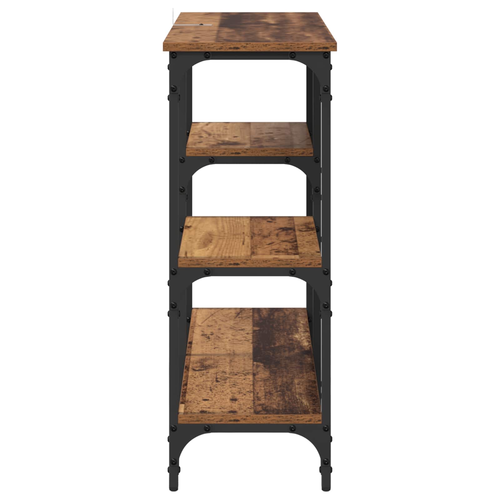 Wandtafel met plank Oud Hout 80 x 29 x 75 cm Bewerkt hout is nu te koop bij PeponiXL, paradijselijk wonen!