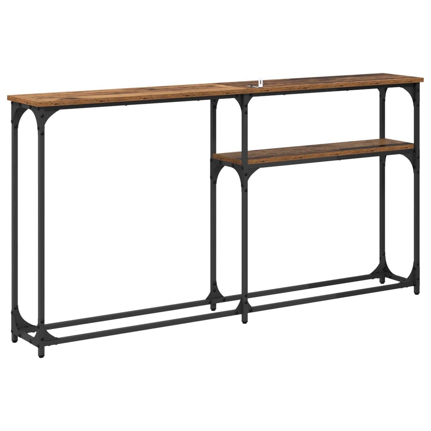 Consoletafel Oud hout 145x22.5x75cm Bewerkt hout is nu te koop bij PeponiXL, paradijselijk wonen!