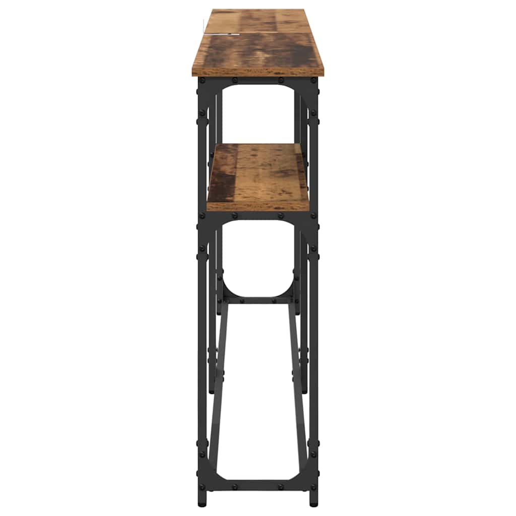 Consoletafel Oud hout 145x22.5x75cm Bewerkt hout is nu te koop bij PeponiXL, paradijselijk wonen!