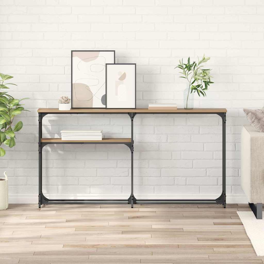 Consoletafel Artisan Eiken 145 x 22,5 x 75 cm Bewerkt hout is nu te koop bij PeponiXL, paradijselijk wonen!