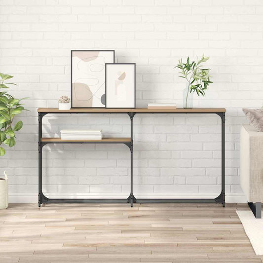 Consoletafel Artisan Eiken 145 x 22,5 x 75 cm Bewerkt hout is nu te koop bij PeponiXL, paradijselijk wonen!
