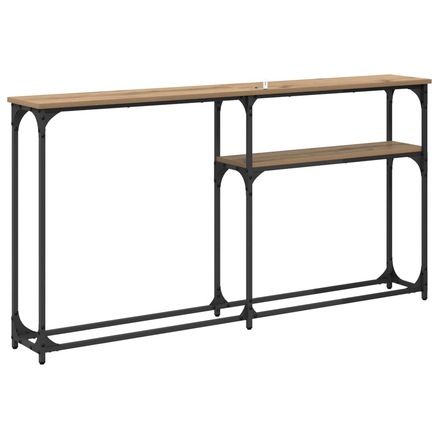 Consoletafel Artisan Eiken 145 x 22,5 x 75 cm Bewerkt hout is nu te koop bij PeponiXL, paradijselijk wonen!