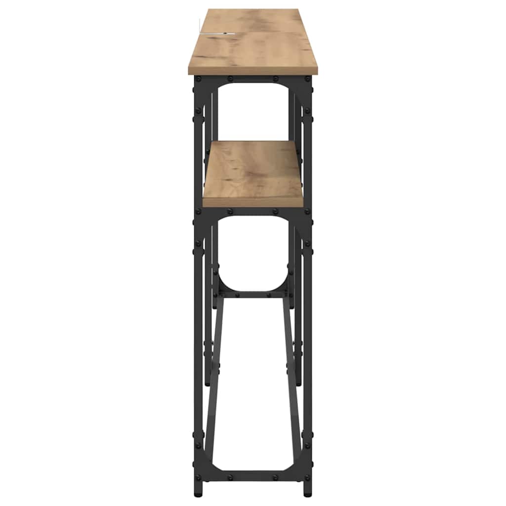 Consoletafel Artisan Eiken 145 x 22,5 x 75 cm Bewerkt hout is nu te koop bij PeponiXL, paradijselijk wonen!