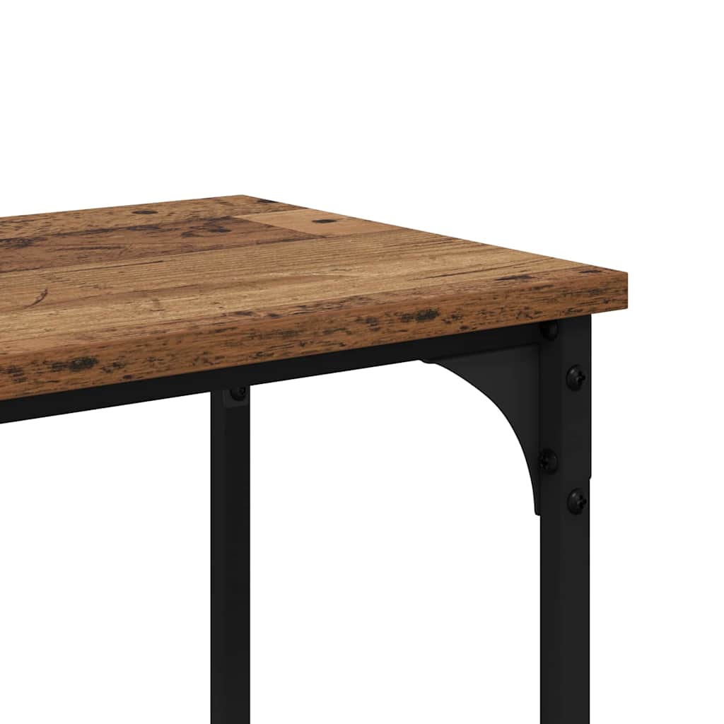 Wandtafel Oud Hout 150 x 29 x 75 cm Geperst Hout en Metaal is nu te koop bij PeponiXL, paradijselijk wonen!