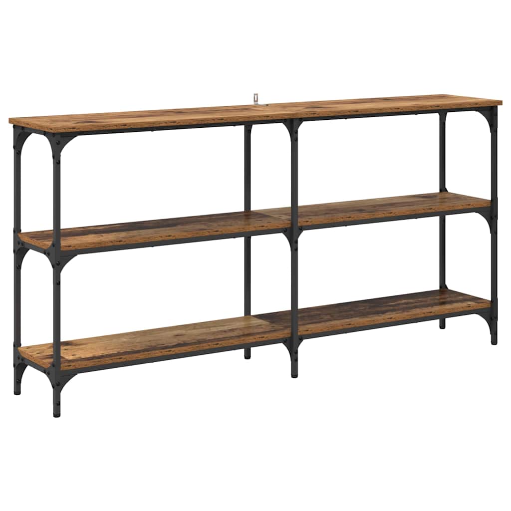 Wandtafel Oud Hout 150 x 29 x 75 cm Geperst Hout en Metaal is nu te koop bij PeponiXL, paradijselijk wonen!