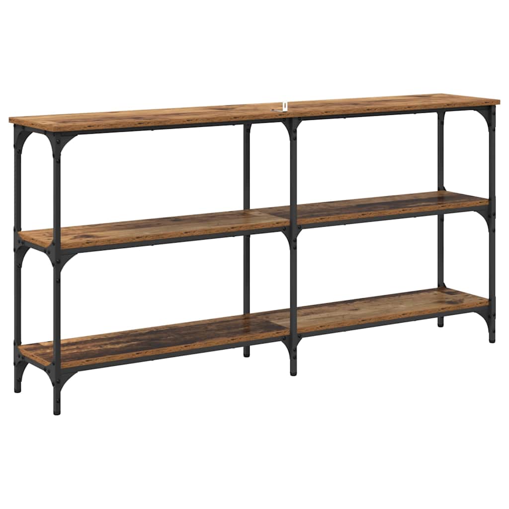 Wandtafel Oud Hout 150 x 29 x 75 cm Geperst Hout en Metaal is nu te koop bij PeponiXL, paradijselijk wonen!