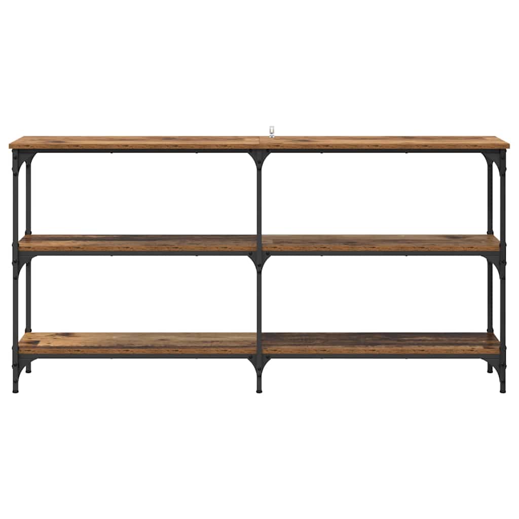 Wandtafel Oud Hout 150 x 29 x 75 cm Geperst Hout en Metaal is nu te koop bij PeponiXL, paradijselijk wonen!