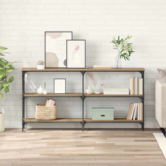 Wandtafel Artisan Eiken 150 x 29 x 75 cm Geperst Hout en Metaal is nu te koop bij PeponiXL, paradijselijk wonen!