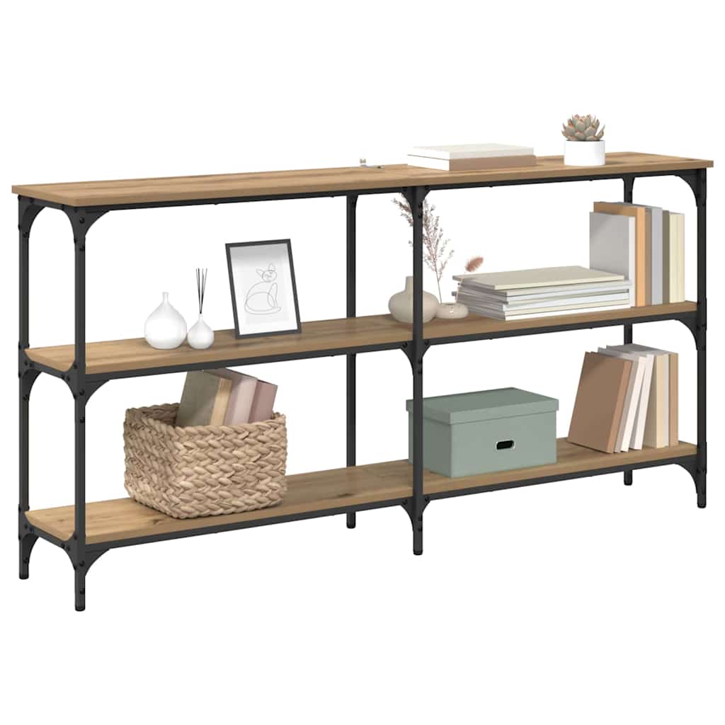 Wandtafel Artisan Eiken 150 x 29 x 75 cm Geperst Hout en Metaal is nu te koop bij PeponiXL, paradijselijk wonen!