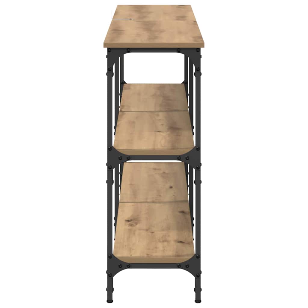 Wandtafel Artisan Eiken 150 x 29 x 75 cm Geperst Hout en Metaal is nu te koop bij PeponiXL, paradijselijk wonen!