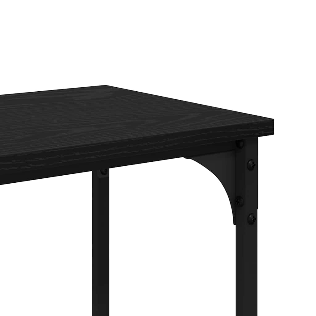 Wandtafel Zwart Eiken 150 x 29 x 75 cm Geperst Hout en Metaal is nu te koop bij PeponiXL, paradijselijk wonen!