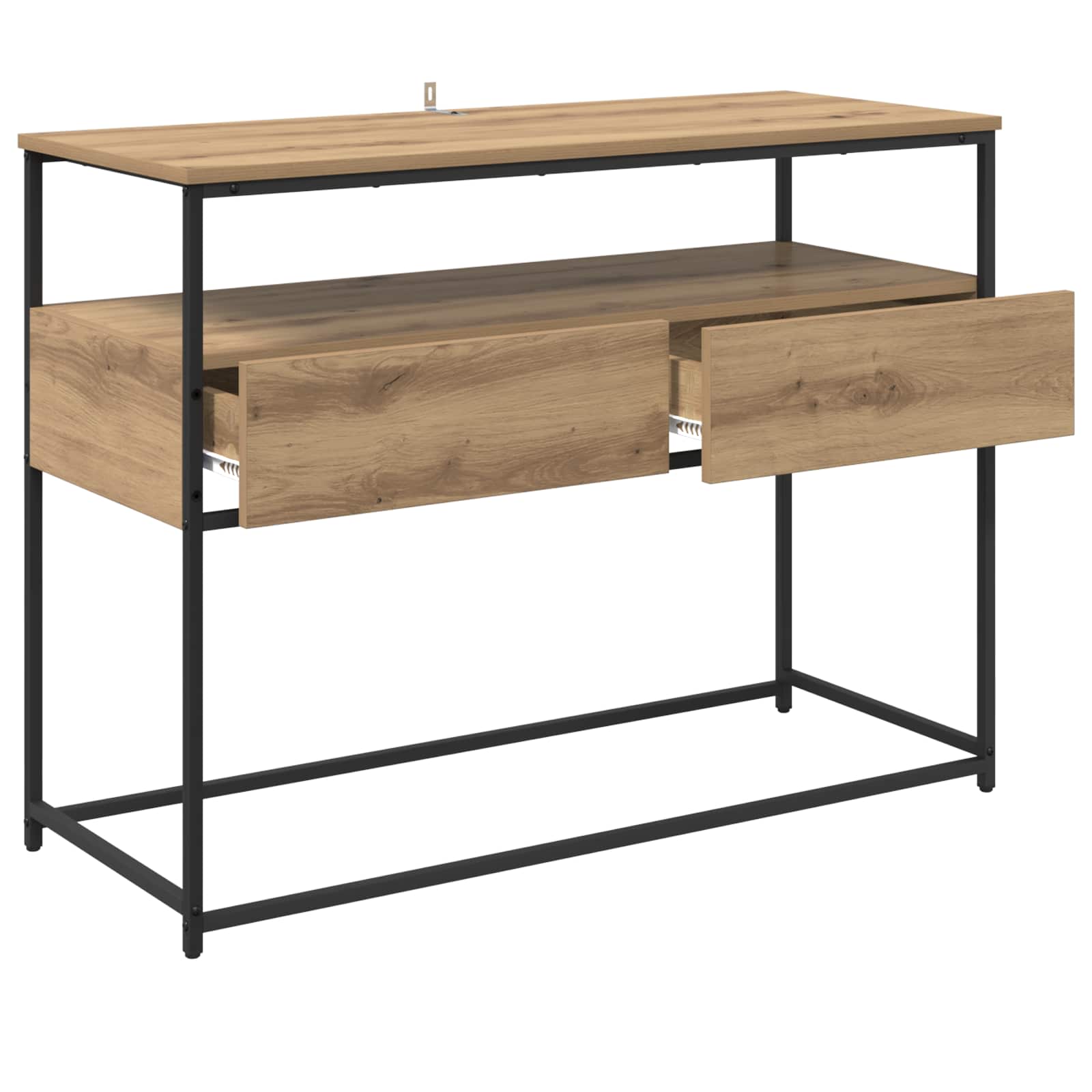 Wandtafel Artisan Eiken 100 x 40 x 75 cm Bewerkt hout is nu te koop bij PeponiXL, paradijselijk wonen!