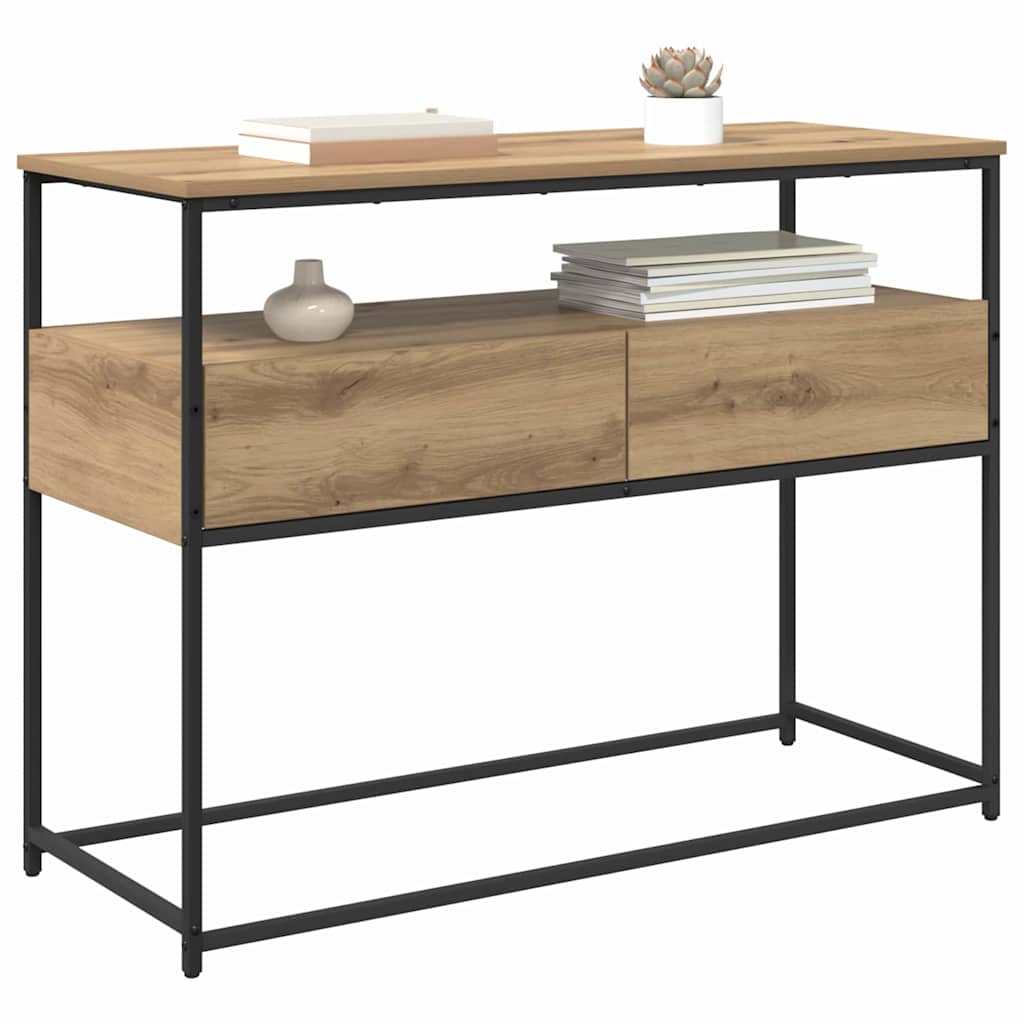 Wandtafel met lade Artisan Eiken 100 x 40 x 75 cm Bewerkt hout is nu te koop bij PeponiXL, paradijselijk wonen!