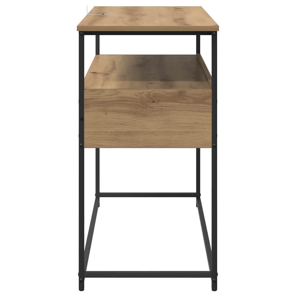 Wandtafel met lade Artisan Eiken 100 x 40 x 75 cm Bewerkt hout is nu te koop bij PeponiXL, paradijselijk wonen!